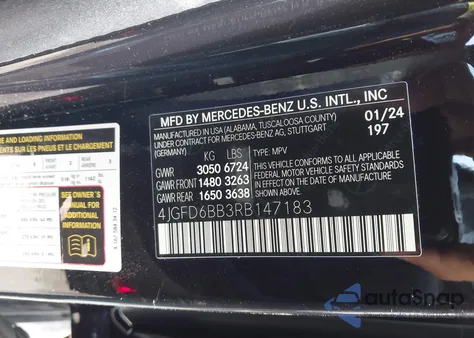 2024 Mercedes-Benz Amg Gle 53 Coupe 4Matic+ z USA, uszkodzony, nr VIN 4JGFD6BB3RB147183